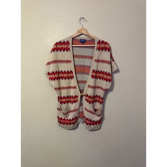 Pendleton Linen/Cotton Short Sleeved Aztec Winter Cardigan - Picture 1 of 9